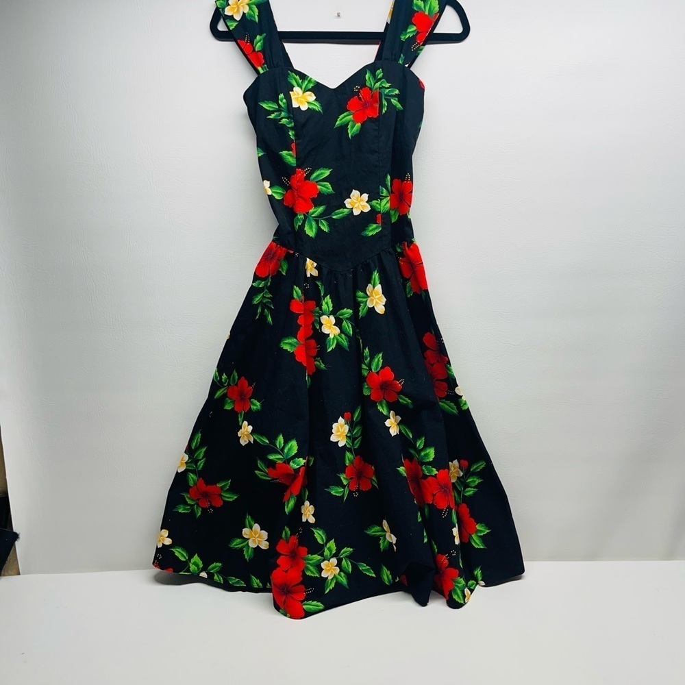 Royal Creations Vintage Hawaiian Hibiscus Pinup Dress size S - Picture 3 of 10